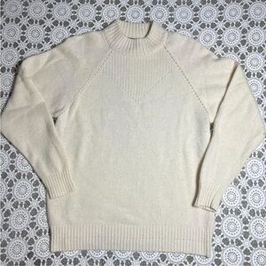 JEANNE PIERRE cream Crewneck Sweater
